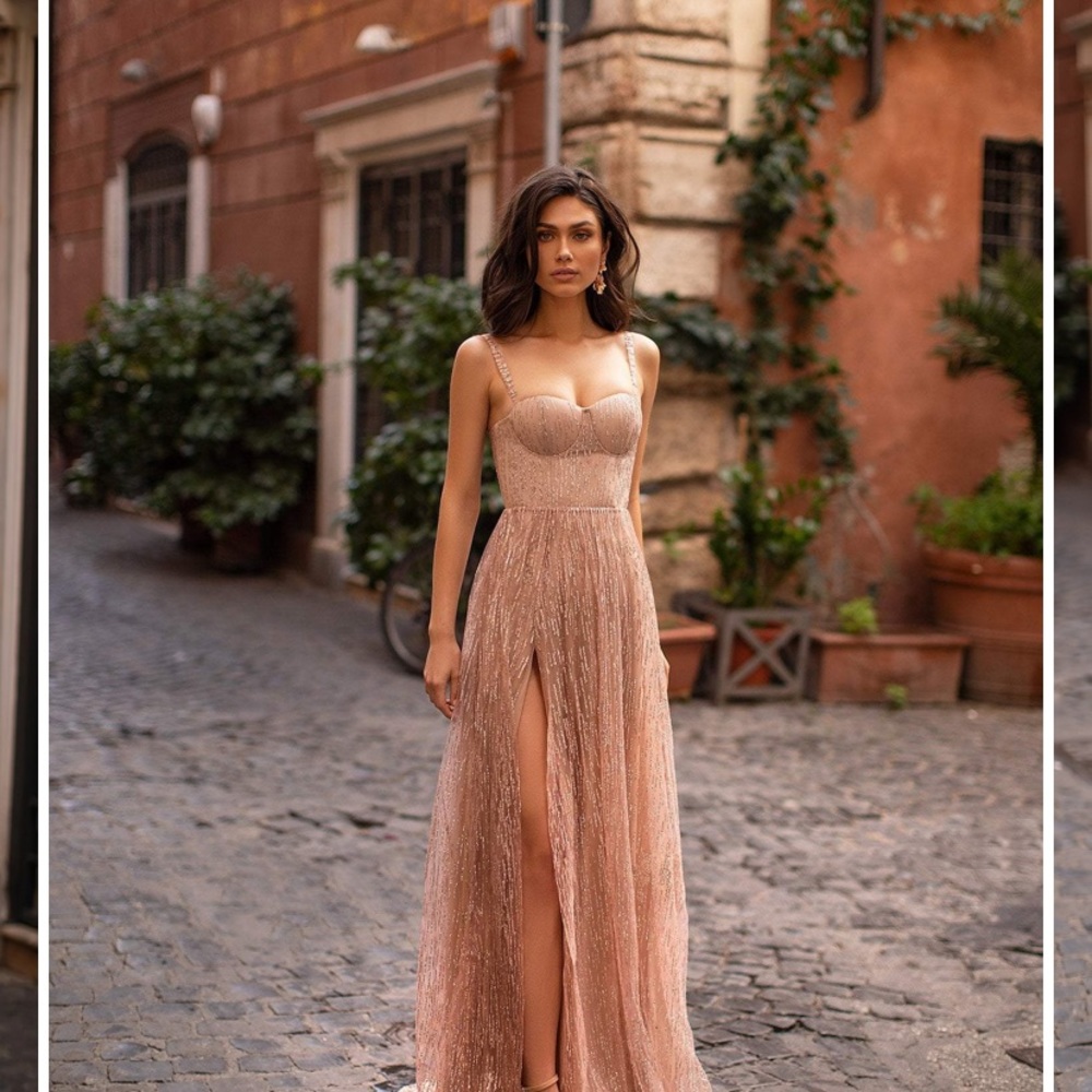 ALAMOUR THE LABEL LUCIE GOWN ROSE GOLD